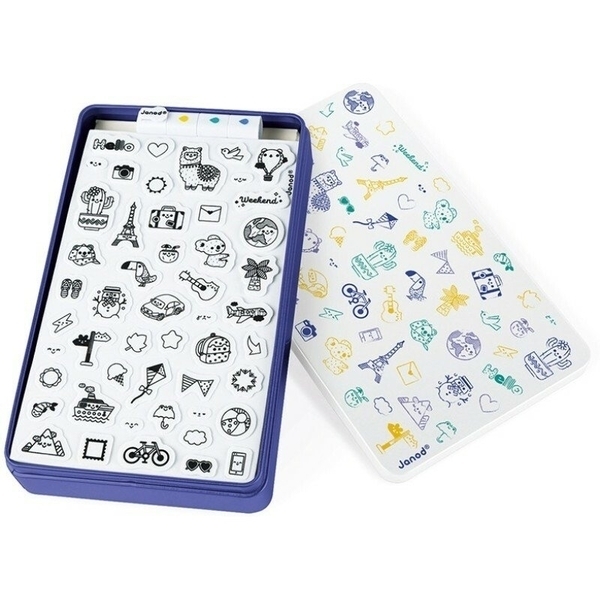 Набір штампів Janod Світ, 50 шт. (J07800) - Pampik - 5