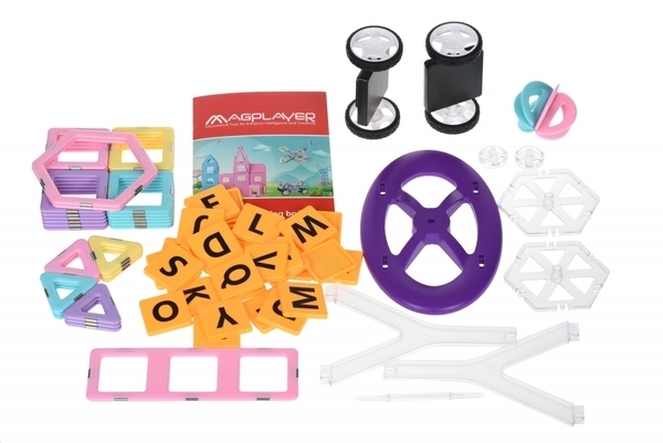 Магнітний конструктор Magplayer, 81 елемент (MPT2-81) - Pampik - 3