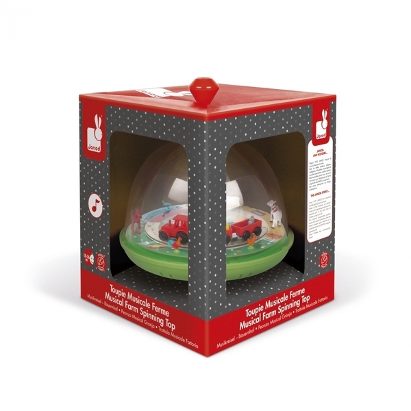 Дзиґа музична Janod Ферма, зелений (J04123) - Pampik - 2