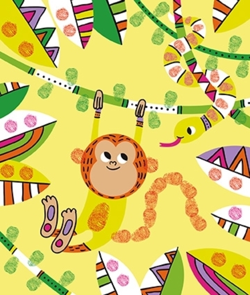 Набір для творчості Janod Пальчикові фарби Панда і її друзі (J07812) - Pampik - 4