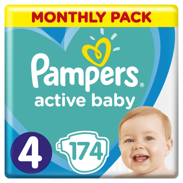 

Подгузники Pampers Active Baby 4 (9-14 кг), 174 шт