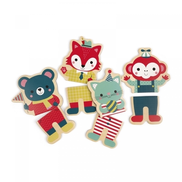 Игровой набор Janod Магнитные фигурки Животные, 16 элементов (J08015) - Pampik - 3