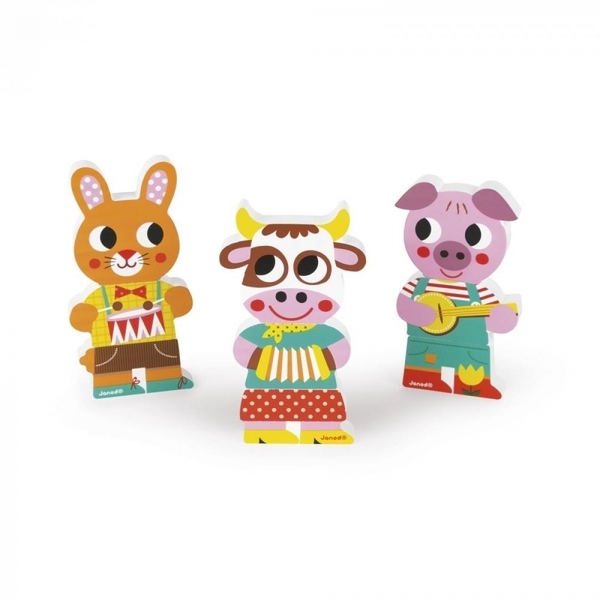 Ігровий набір Janod Магнітні фігурки Тварини (J08029) - Pampik - 3