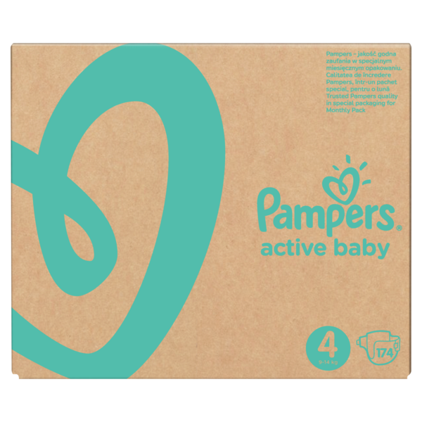Підгузки Pampers Active Baby 4 (9-14 кг), 174 шт. - Pampik - 2