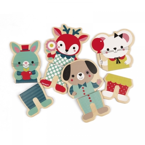 Игровой набор Janod Магнитные фигурки Животные, 16 элементов (J08015) - Pampik - 4