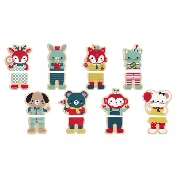 Игровой набор Janod Магнитные фигурки Животные, 16 элементов (J08015) - Pampik - 2