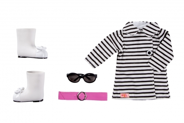 Набір одягу для ляльок Our Generation Смугасте пальто (BD60012Z) - Pampik - 2