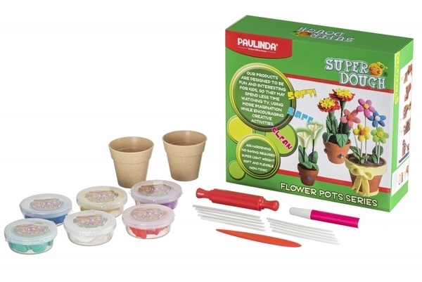 Маса для ліплення Paulinda Super Dough Квіти в горщиках (PL-081142) - Pampik - 2