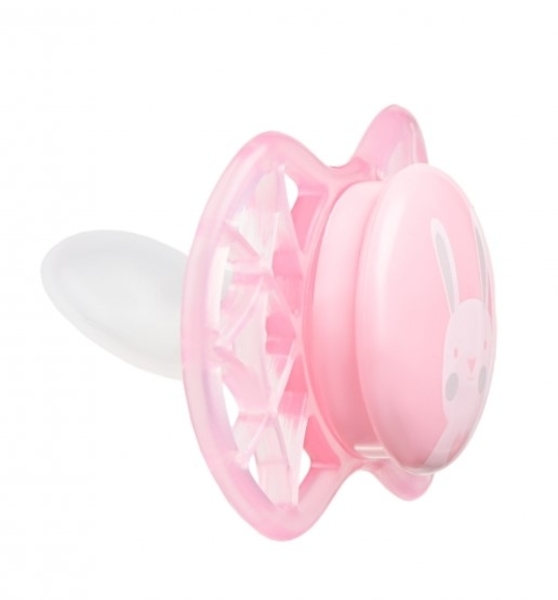 Силіконова ортодонтична пустушка Nuvita Air55 Explorer Ведмежа і Зайчик, 0+ міс., 2 шт. (NV7066F) - Pampik - 2