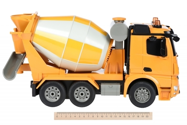 Машинка на ручному управлінні Same Toy Бетономішалка Mercedes-Benz 1:20, жовтий (E528-003) - Pampik - 2
