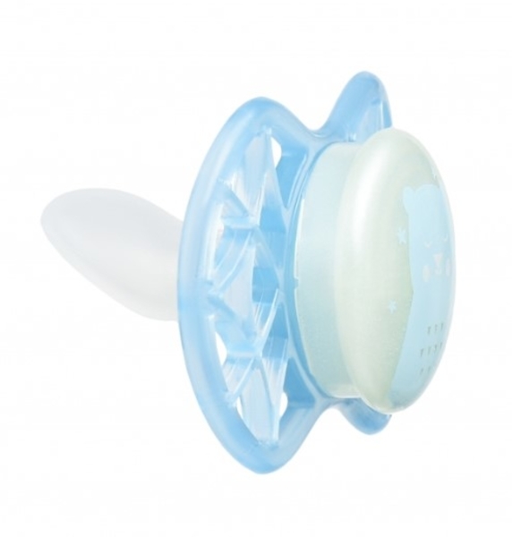 Силиконовая ортодонтическая пустышка Nuvita Air55 Explorer Мишка и Жираф, 0+ мес., 2 шт. (NV7066GM) - Pampik - 5