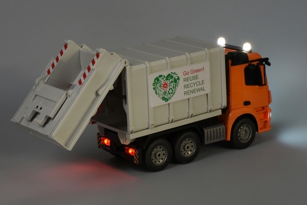 Машинка на ручном управлении Same Toy Мусоровоз Mercedes-Benz 1:20 (E560-003) - Pampik - 10