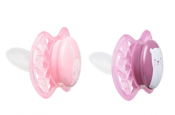 Силіконова ортодонтична пустушка Nuvita Air55 Explorer Ведмежа і Зайчик, 0+ міс., 2 шт. (NV7066F) - Pampik - 5