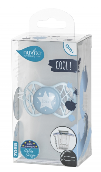 Силиконовая симметричная пустышка Nuvita Air55 Cool Star, 0+ мес. (NV7065BS) - Pampik - 3