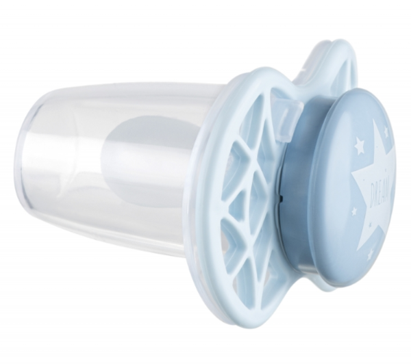 Силиконовая симметричная пустышка Nuvita Air55 Cool Star, 0+ мес. (NV7065BS) - Pampik - 2