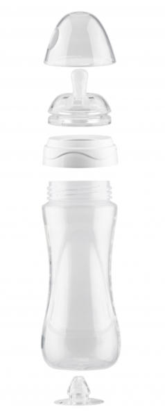 Пляшка для годування Nuvita Mimic Cool, антиколікова, 330 мл, блакитний (NV6052SKY) - Pampik - 2