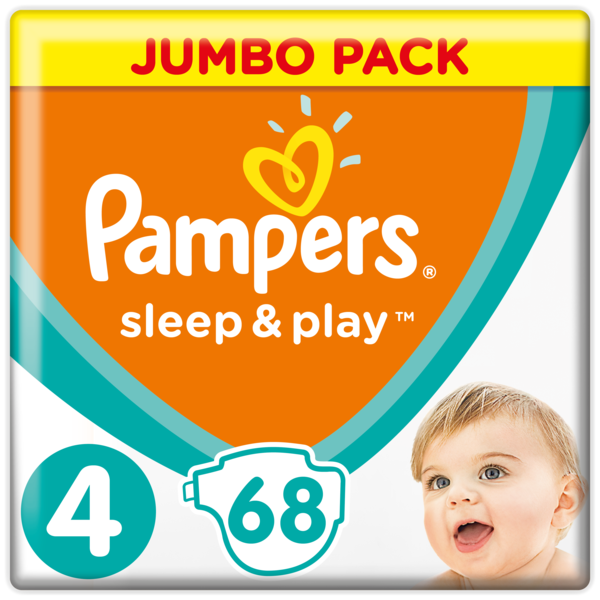 

Подгузники Pampers Sleep & Play 4 (9-14 кг), 68 шт