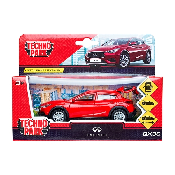 Автомодель Технопарк Infiniti QX30, 1:32, червоний (QX30-RD) - Pampik - 8