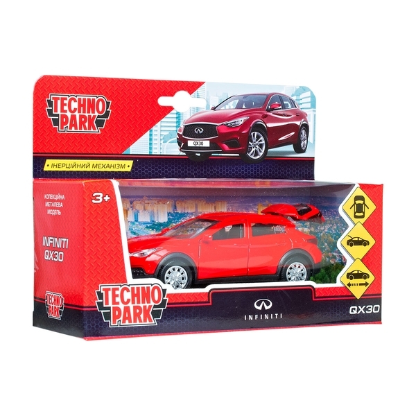 Автомодель Технопарк Infiniti QX30, 1:32, червоний (QX30-RD) - Pampik - 9