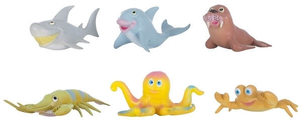 Набір ігрових фігурок Dingua Жителі океану, в коробці, 6 шт. (D0103) - Pampik - 2