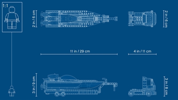 Конструктор LEGO City Транспортувальник швидкісних катерів, 238 деталей (60254) - Pampik - 11