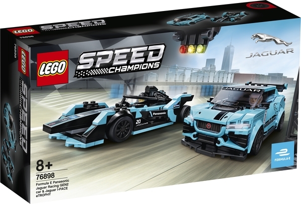 

Конструктор LEGO Speed Champions Formula E Panasonic Jaguar Racing GEN2 car & Jaguar I-PACE eTROPHY, 565 деталей (76898