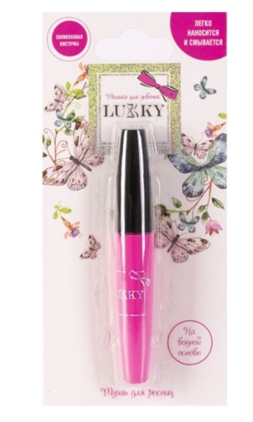 Тушь для ресниц Lukky с силиконовой кисточкой, розовый (T16738) - Pampik