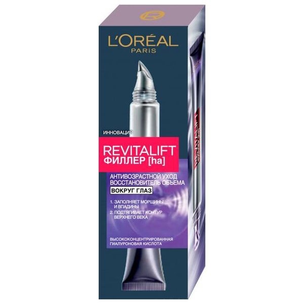 Антивіковий крем для шкіри навколо очей L'Oréal Paris Revitalift Filler Відновлювач об'єму, 15 мл - Pampik