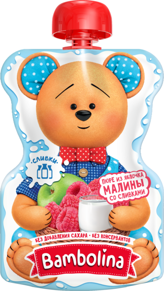 

Пюре Bambolina Pouch Яблоко-малина-сливки, 90 г