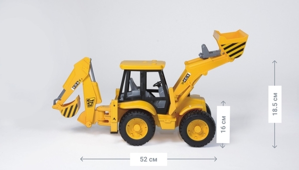 Дорожній навантажувач з екскаватором Bruder JCB 4CX, 52 см (02428) - Pampik - 4
