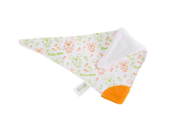 Слинявчик-трикутник Baby Team з прорізувачем (6508) - Pampik - 3