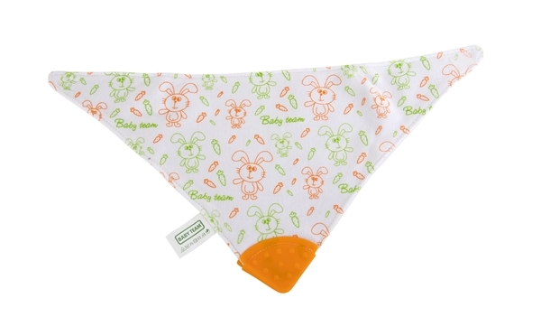 Слинявчик-трикутник Baby Team з прорізувачем (6508) - Pampik - 2