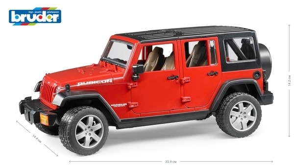 Джип Вruder Wrangler Unlimited Rubicon, красный, 33 см (02525) - Pampik - 6
