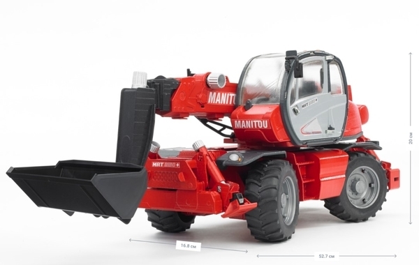 Дорожній навантажувач із телескопічною стрілою Bruder MRT 2150 з аксесуарами, 53 см (02129) - Pampik - 4