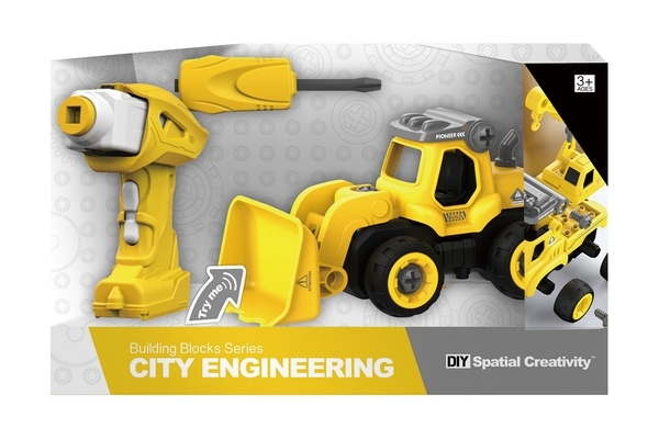 Конструктор DIY Spatial Creativity Бульдозер, на радіоуправлінні, 27 деталей (LM8013-YZ-1) - Pampik - 2