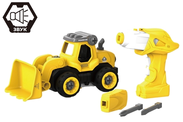 Конструктор DIY Spatial Creativity Бульдозер, на радіоуправлінні, 27 деталей (LM8013-YZ-1) - Pampik - 3