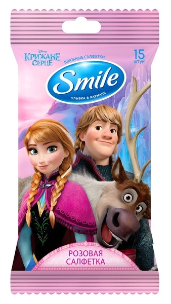 

Влажные Салфетки Smile Frozen Холодное Сердце, 15 шт. (42109400