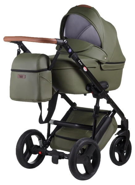 

Универсальная коляска 2 в 1 Bair Leo GN-90, кожа, хаки (622693