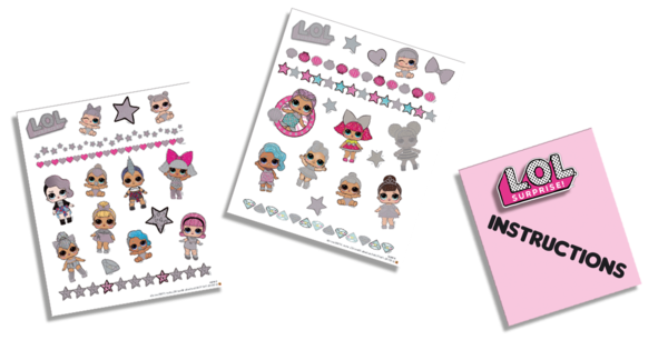 Набір наклейок на тіло Ses Creative L.O.L. Surprise Металік (14192S) - Pampik - 2