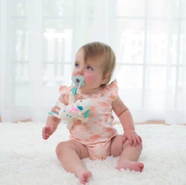 Цілісна пустушка з власником-іграшкою Dr. Brown's Єдиноріг, 0-12 міс., блакитний (AC136-P6) - Pampik - 4