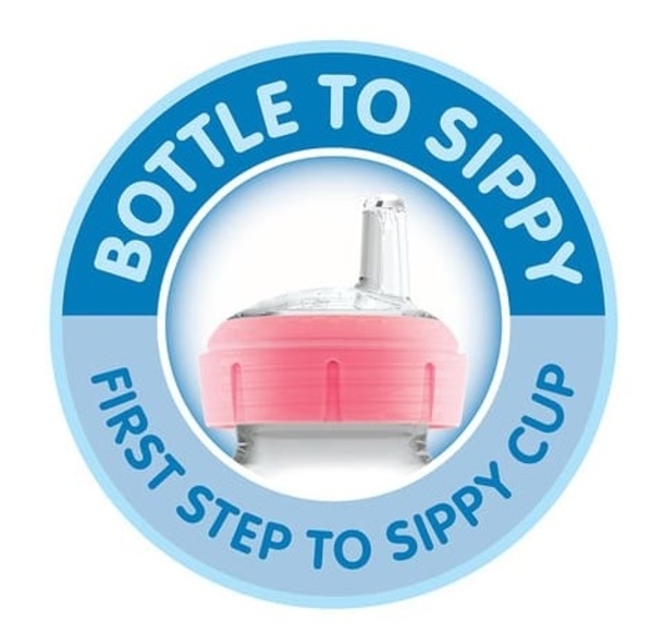 Пляшка-поїльник Dr. Brown's Блакитна веселка, з широкою шийкою, 270 мл, блакитний (WB91605-P3) - Pampik - 3