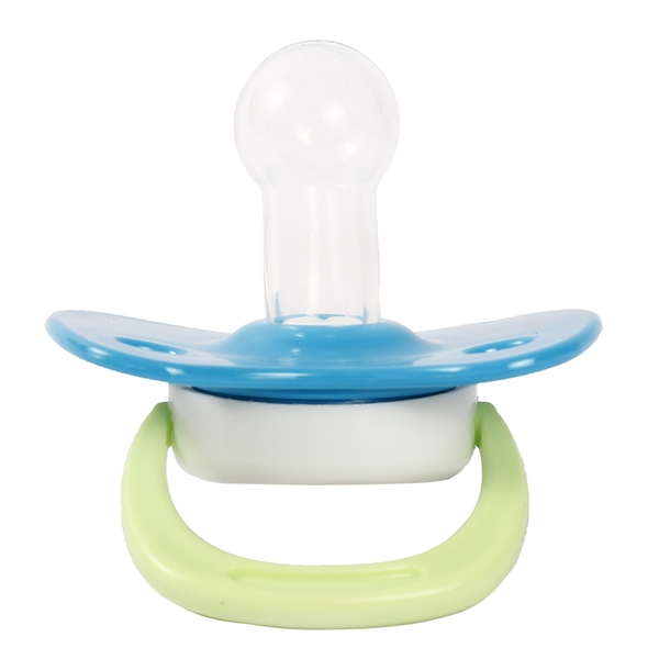 Пустышка силиконовая Курносики Львенок, круглая, 6-12+ мес., синий (7215/6-12+ син) - Pampik - 2