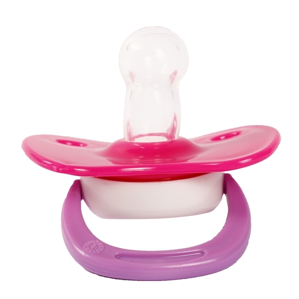 Пустушка силіконова Курносики Сова, кругла, 0-6 міс., рожевий (7215/0-6 рож) - Pampik - 2