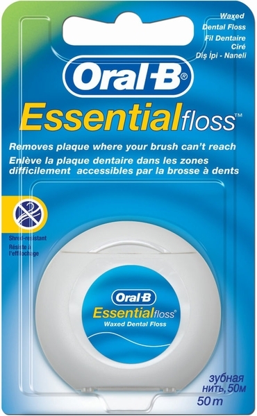 

Зубная нить Oral-B Essential Floss Waxed, 50 м