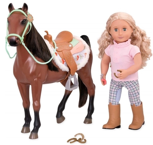 Ігрова фігурка Our Generation Кінь Кавалло з аксесуарами, 50 см (BD38031Z) - Pampik - 2