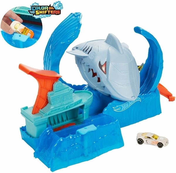 Ігровий набір Hot Wheels Голодна Акула-робот серії Зміни колір (GJL12) - Pampik - 5