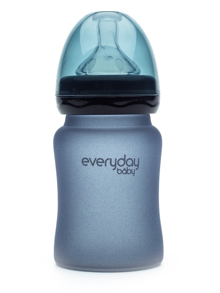 Термочувствительная бутылочка для кормления Everyday Baby, 150 мл, черный (10205) - Pampik