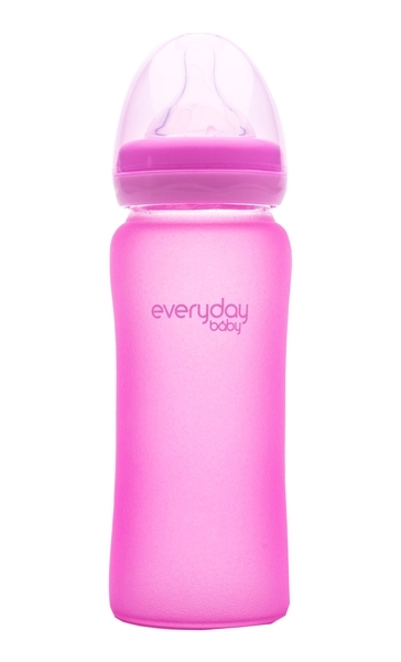 Термочувствительная бутылочка для кормления Everyday Baby, 300 мл, розовый (10242) - Pampik