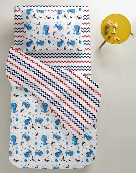 Підодіяльник Cosas Динозавр, 215х155 см, білий з синім - Pampik - 3