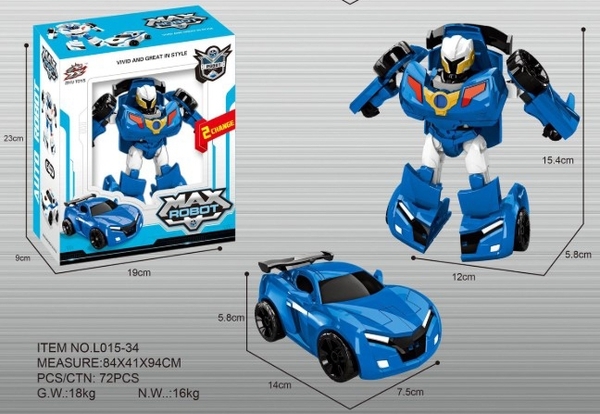 Робот-трансформер Maya Toys Спорткар, синій (L015-34) - Pampik - 2